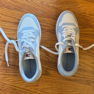 Tommy Hilfiger Light Blue and White Sneakers